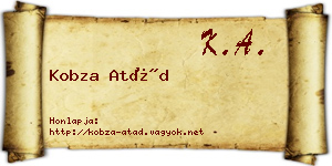 Kobza Atád névjegykártya